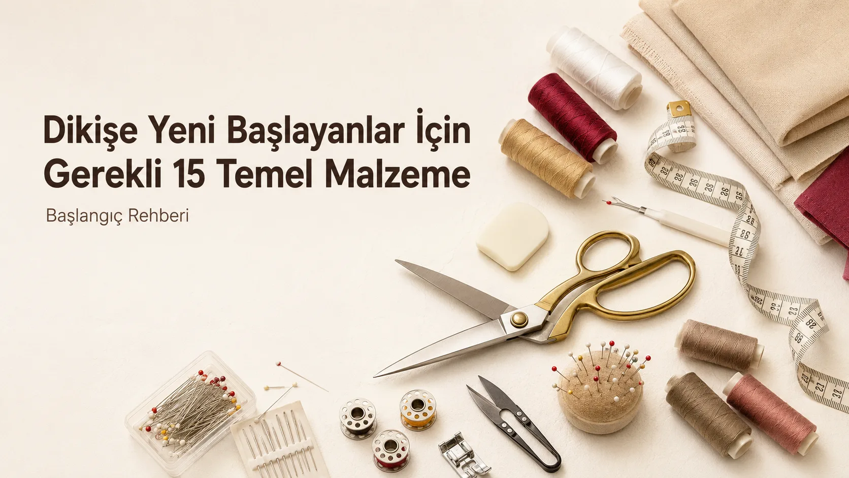 Dikişe Yeni Başlayanlar İçin Gerekli 15 Temel Malzeme