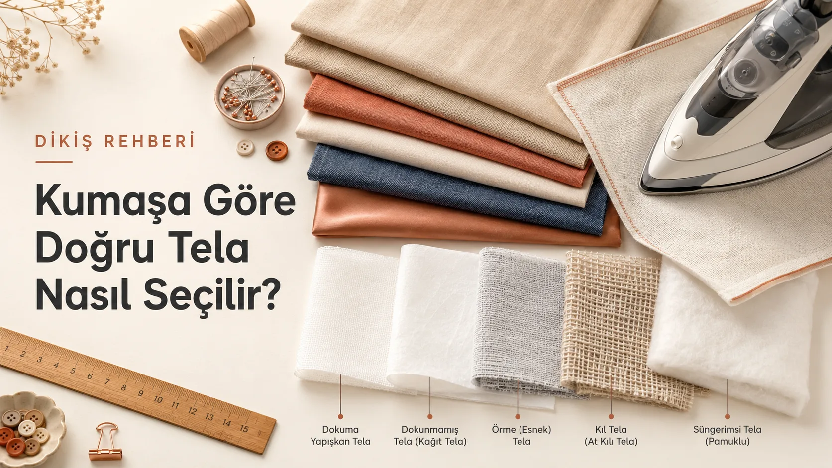 Tela Nedir? Kumaşa Göre Doğru Tela Seçimi Rehberi